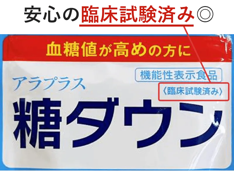 臨床試験済みのマーク記載